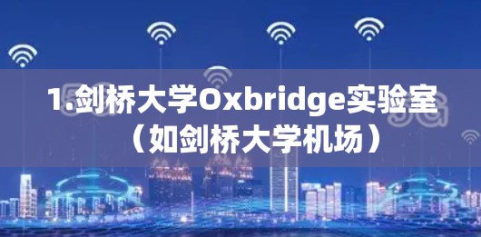 1.剑桥大学Oxbridge实验室（如剑桥大学机场）