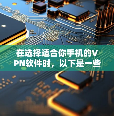 在选择适合你手机的VPN软件时，以下是一些关键因素和推荐