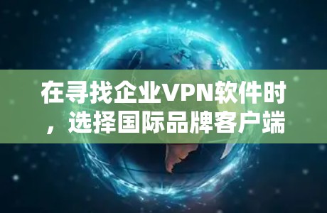 在寻找企业VPN软件时，选择国际品牌客户端的客户端推荐是非常重要的，因为这些软件通常会提供功能强大、安全可靠的解决方案。以下是一些国际知名的VPN软件推荐，供您参考