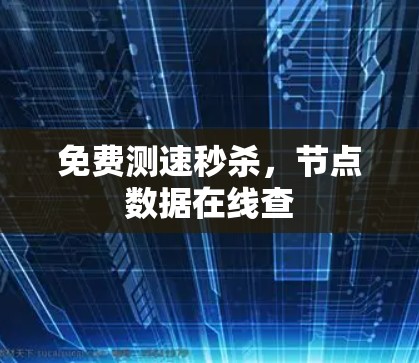 免费测速秒杀，节点数据在线查
