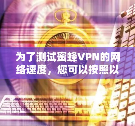 为了测试蜜蜂VPN的网络速度，您可以按照以下步骤进行