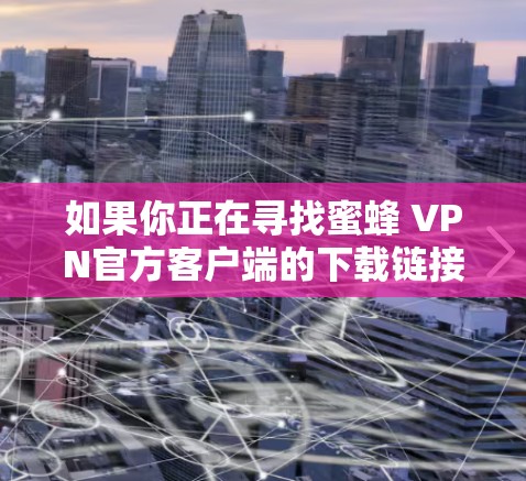 如果你正在寻找蜜蜂 VPN官方客户端的下载链接，以下是逐步的指导步骤和下载链接