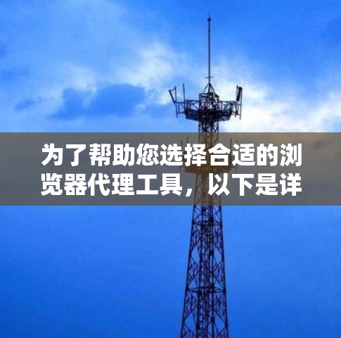 为了帮助您选择合适的浏览器代理工具，以下是详细的建议