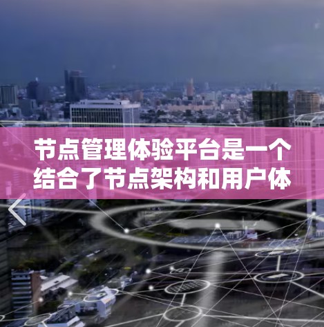 节点管理体验平台是一个结合了节点架构和用户体验的工具,主要用于管理节点之间的关系和连接。以下是对该平台的简要介绍