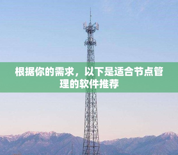 根据你的需求,以下是适合节点管理的软件推荐