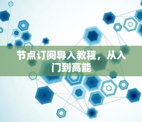 节点订阅导入教程，从入门到高能