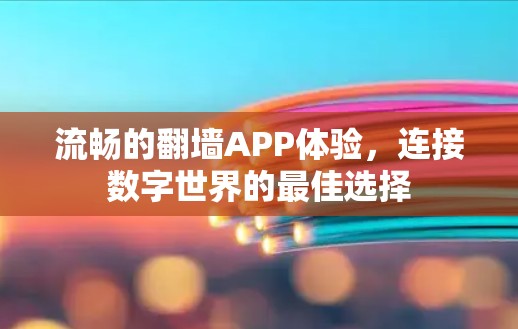 流畅的翻墙APP体验,连接数字世界的最佳选择