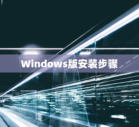 Windows版安装步骤 Windows版安装步骤