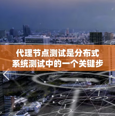 代理节点测试是分布式系统测试中的一个关键步骤,用于评估系统在不同代理节点配置下的性能、稳定性以及负载承受能力。以下是一个详细的代理节点测试流程
