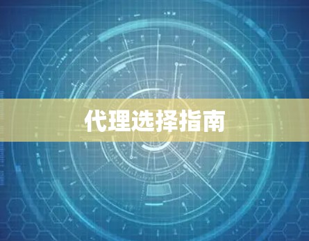 代理选择指南