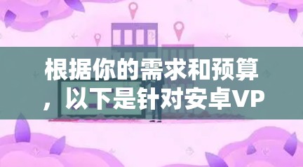 根据你的需求和预算，以下是针对安卓VPN的综合建议