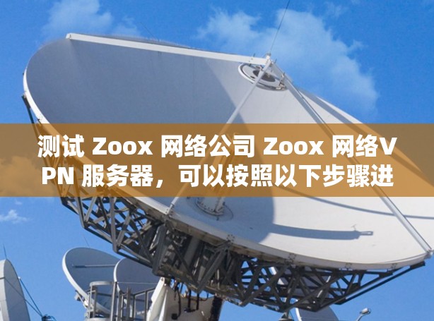 测试 Zoox 网络公司 Zoox 网络VPN 服务器，可以按照以下步骤进行