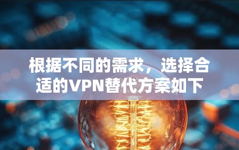 根据不同的需求，选择合适的VPN替代方案如下